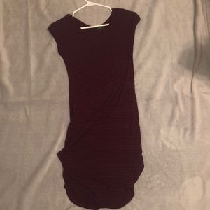 Black and purple pencil dress